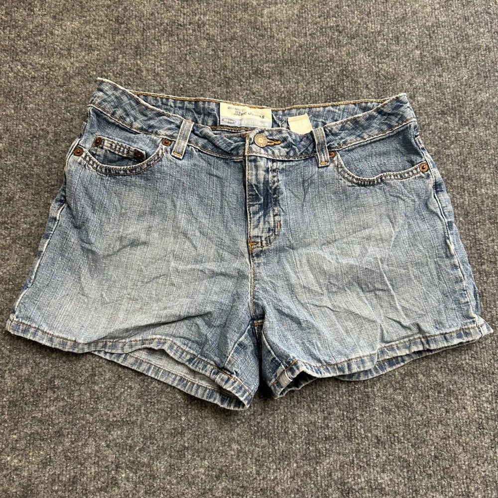 Old Navy Denim Shorts Womens Size 4 Blue Light Wash Cotton Casual Mid Rise 25916